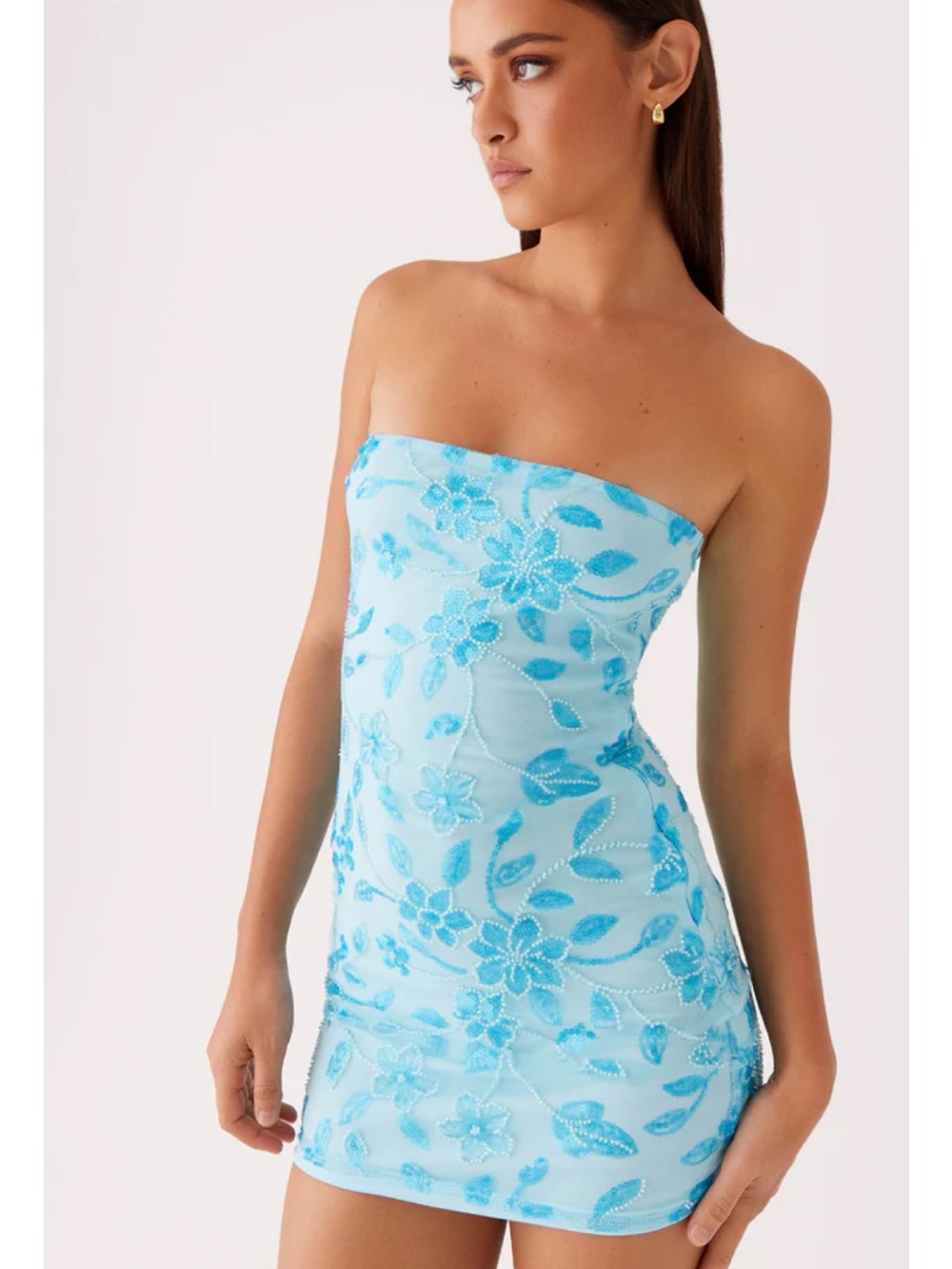 NWT Peppermayo Moorey Beaded Mini Dress Blue
